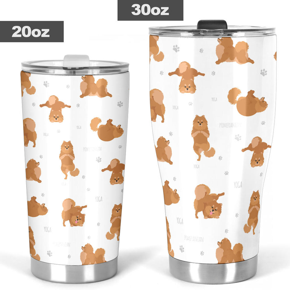 Pomeranian Yoga Pattern Tumbler