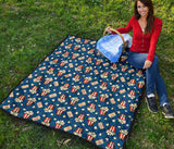 Popcorn Pattern Print Design 03 Premium Quilt