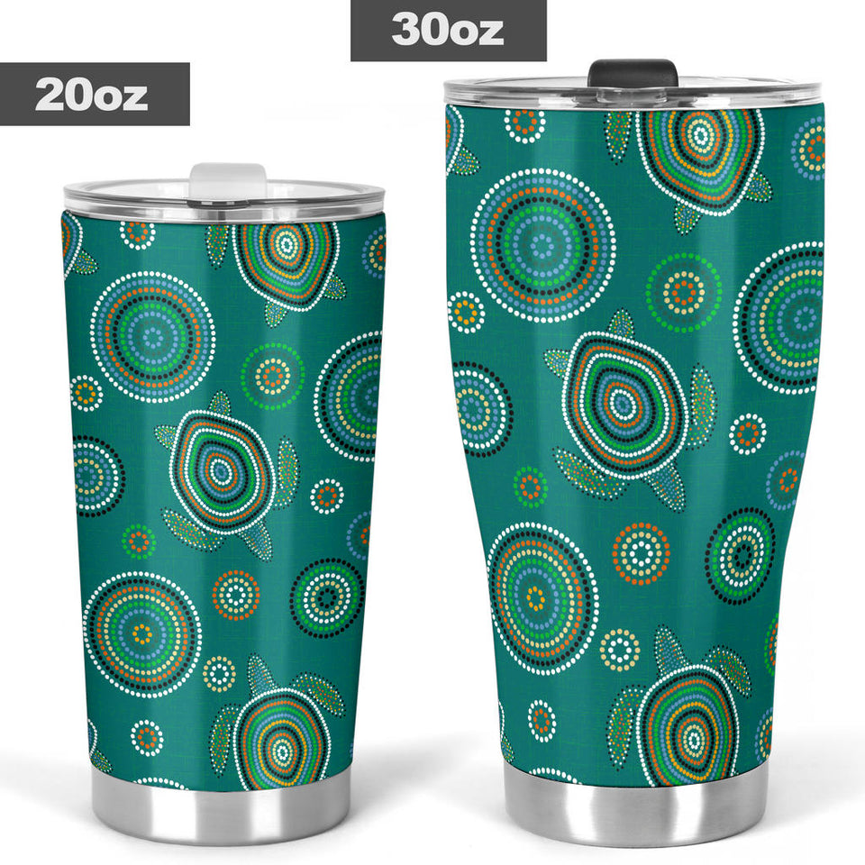Sea Turtle Aboriginal Pattern Tumbler