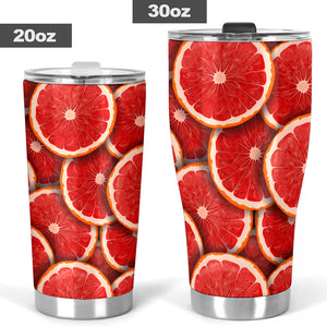 Sliced Grapefruit Pattern Background Tumbler