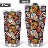 Suger Skull Pattern Background Tumbler