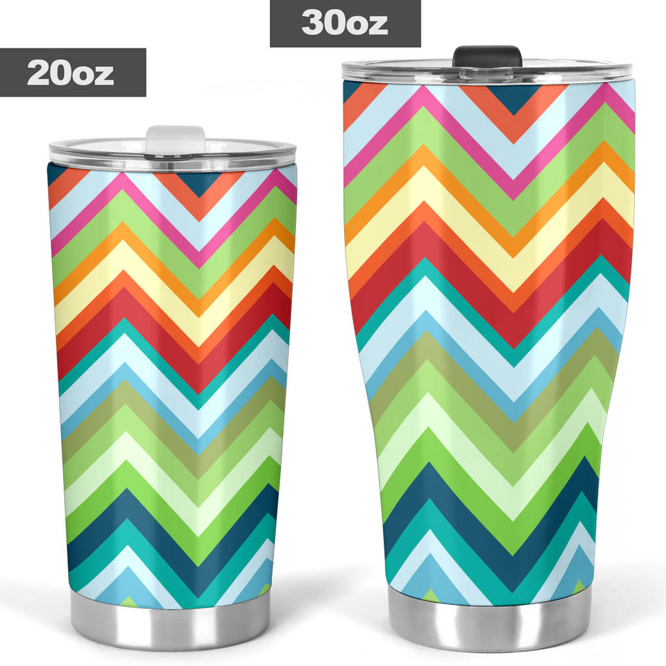 Rainbow Zigzag Chavron Pattern Tumbler