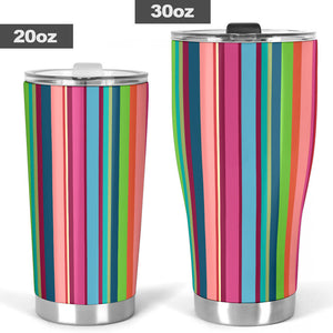 Rainbow Stripe Pattern Tumbler