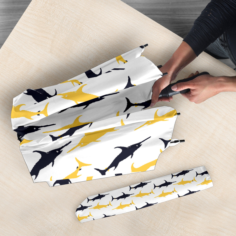 Swordfish Pattern Print Design 05 Umbrella