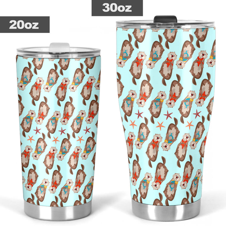 Otter Pattern Background Tumbler