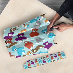 Teddy Bear Pattern Print Design 03 Umbrella