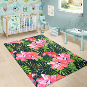 Parrot Leaves Pattern Area Rug