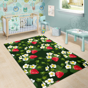 Strawberry Pattern Background Area Rug