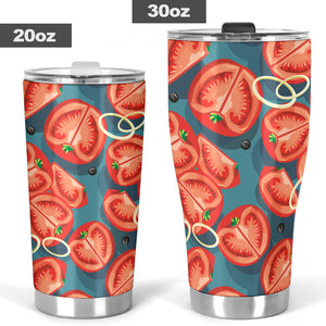 Tomato Pattern Background Tumbler