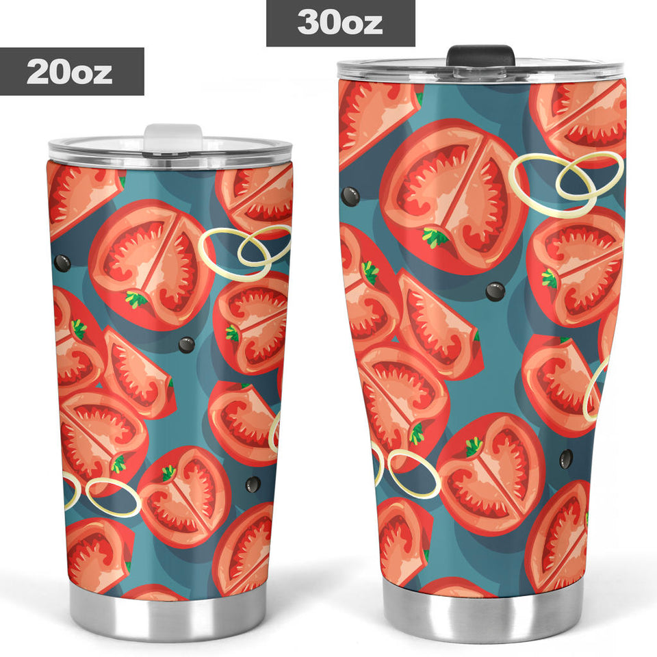 Tomato Pattern Background Tumbler