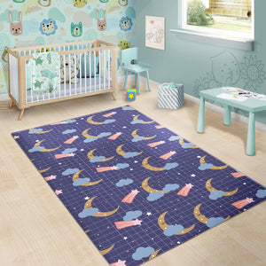 Moon Star Could Pattern Area Rug