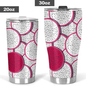 Sliced Dragon Fruit Pattern Tumbler