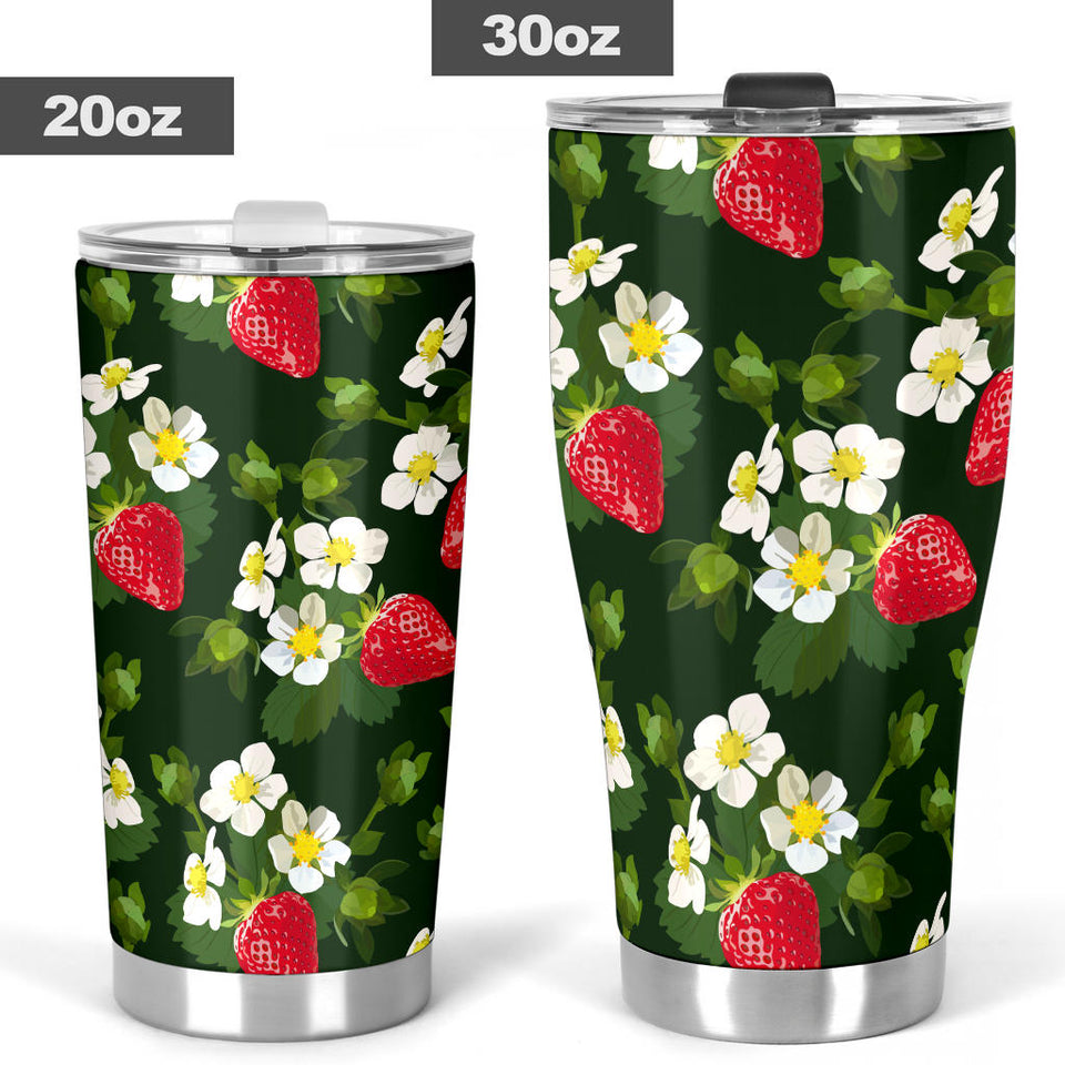 Strawberry Pattern Background Tumbler