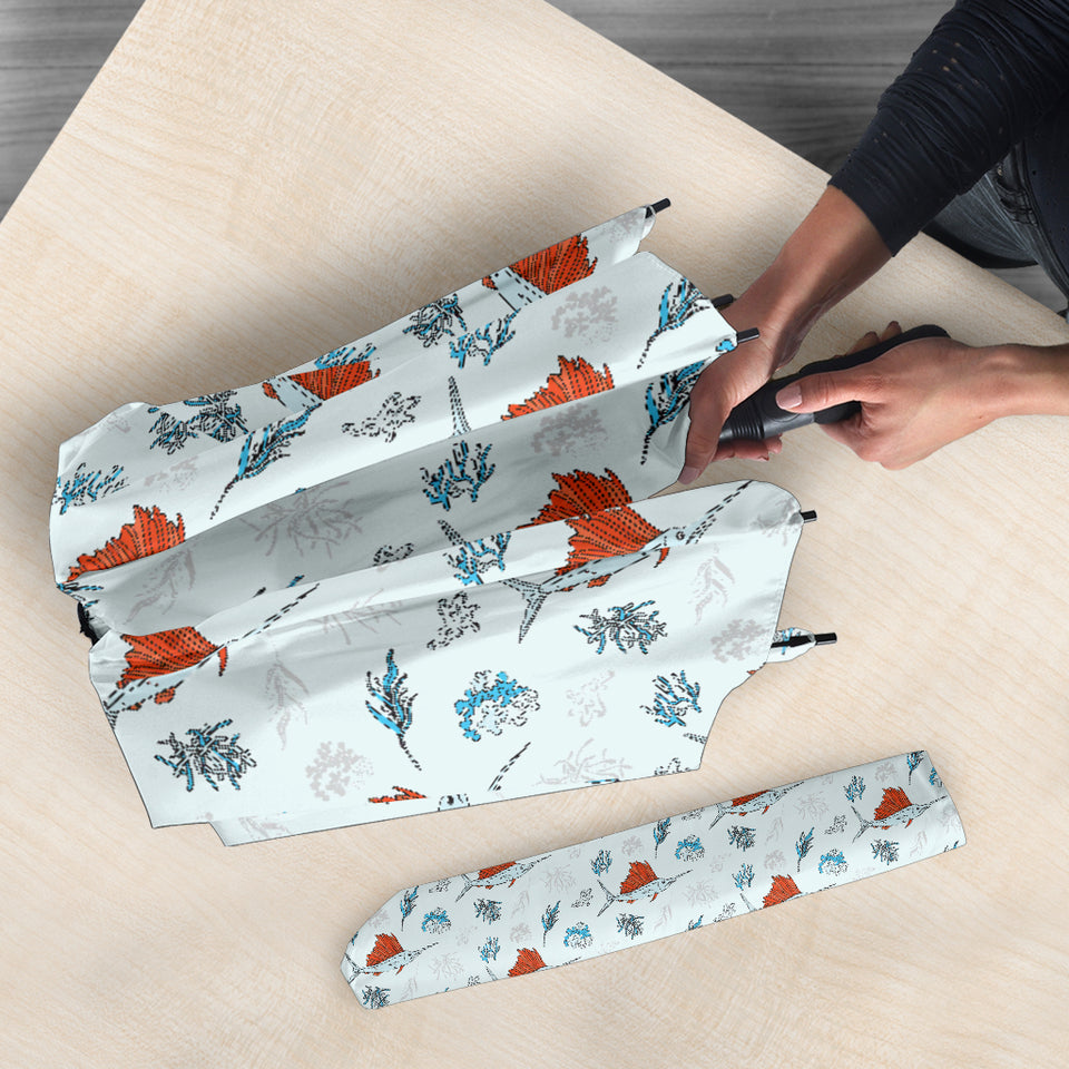 Swordfish Pattern Print Design 03 Umbrella