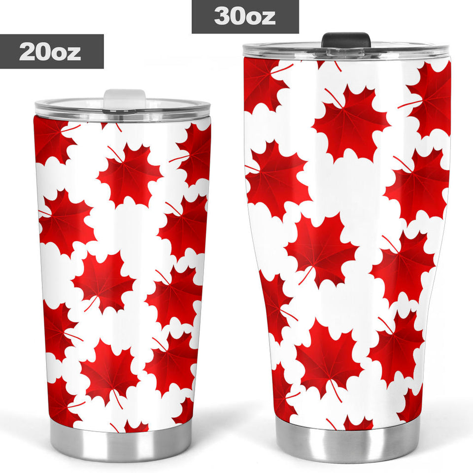 Red Maple Leaves Pattern Tumbler