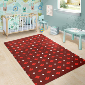 Canadian Maple Leaves Pattern background Area Rug