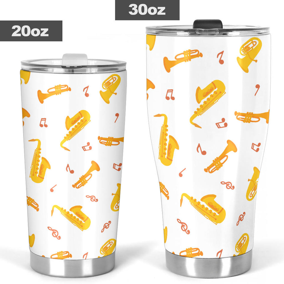 Saxophone Pattern Theme Tumbler