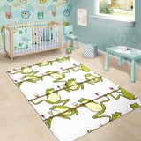 Frog drunk Pattern Area Rug