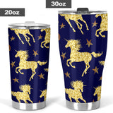 Unicorn Gold Pattern Tumbler