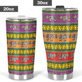 Rhino African Afro Dashiki Adinkra Kente Pattern Ethnic Motifs Tumbler