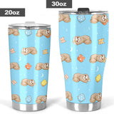 Sleep Sloth Pattern Tumbler