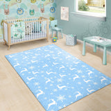 Snowflake Deer Pattern Area Rug