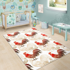 Rooster Chicken Pattern Area Rug