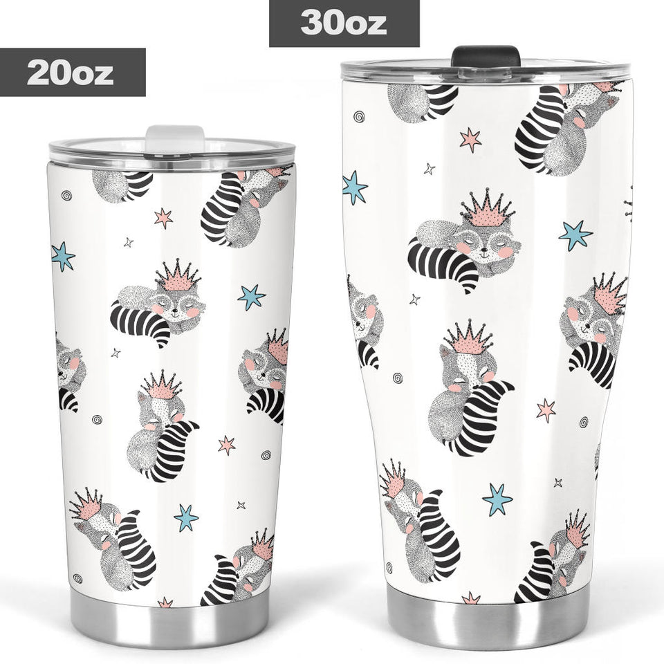 Sleep Raccoon Pattern Tumbler