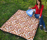 Sausage Pattern Print Design 05 Premium Quilt