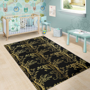 Bengal Tiger and Tree Pattern Area Rug