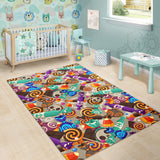 Halloween Candy Pattern Area Rug