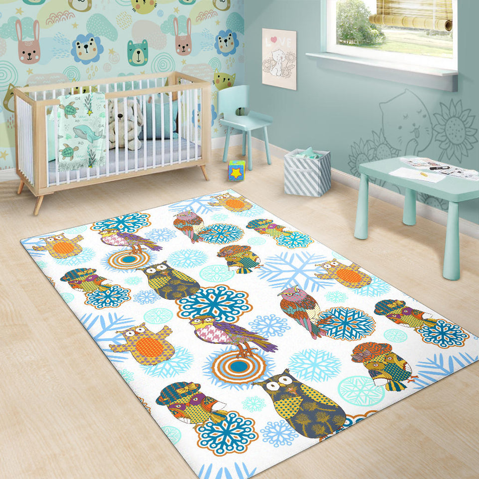 Owl Pattern Area Rug