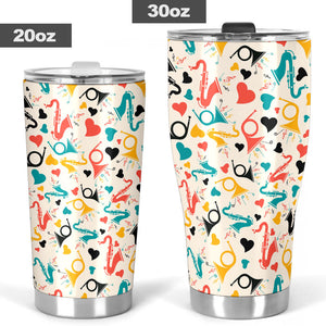 Saxophone Pattern Background Tumbler