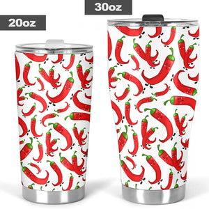 Red Chili Pattern Tumbler