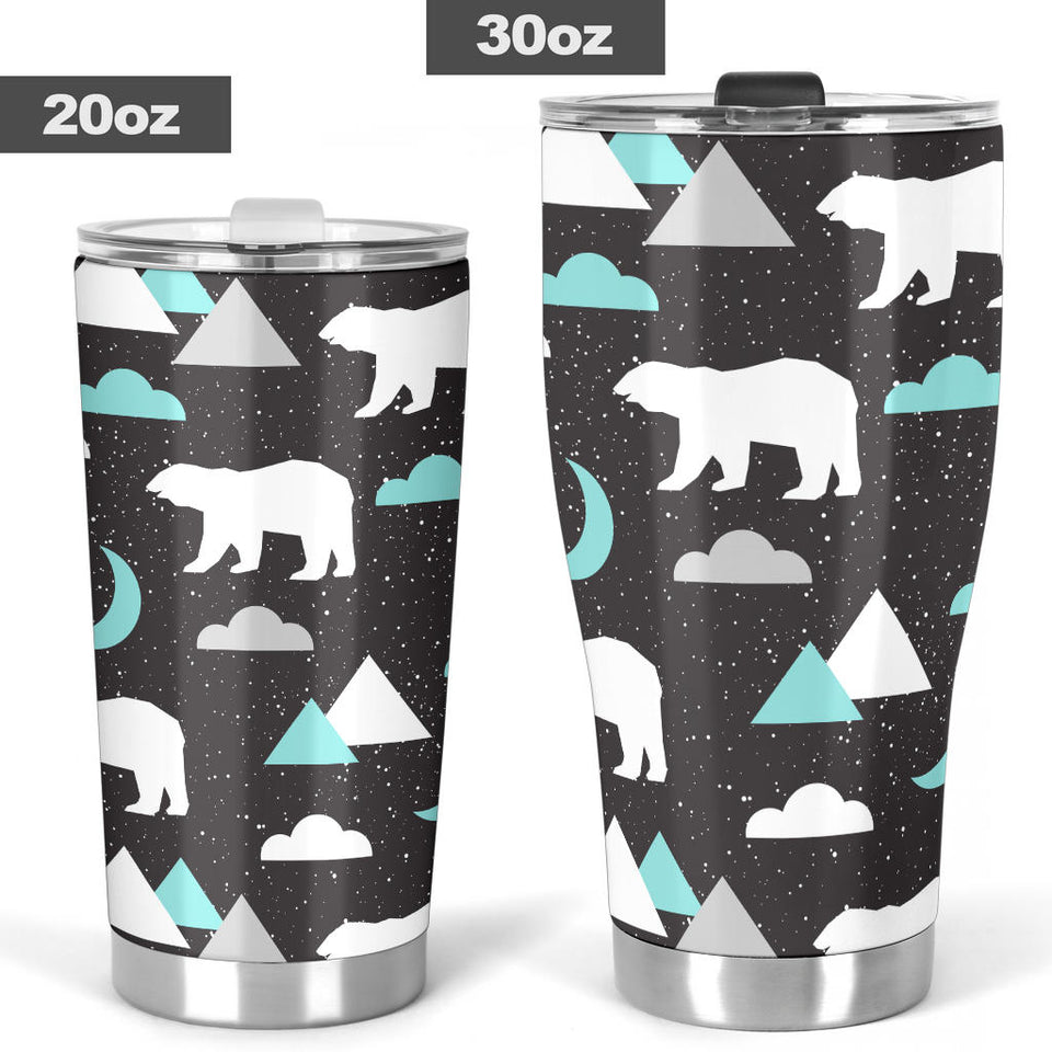 Polar Bear Moon Pattern Tumbler