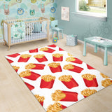 French Fries Theme Pattern Area Rug