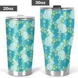 Rabbit Flower Theme Pattern Tumbler