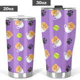 Pomeranian in Cup Pattern Tumbler