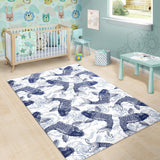 Koi Fish Carp Fish Pattern Area Rug