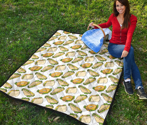 Sandwich Pattern Print Design 05 Premium Quilt