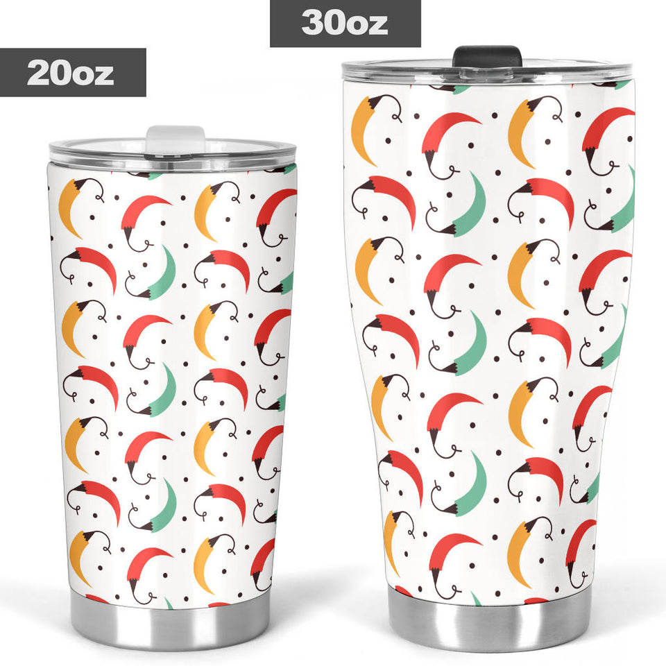 Red Green Yellow Chili Pattern Tumbler