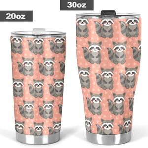 Raccoon Heart Pattern Tumbler