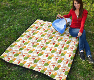 Sandwich Pattern Print Design 02 Premium Quilt