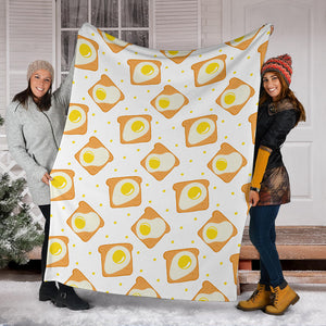 Bread Toast Pattern Print Design 02 Premium Blanket