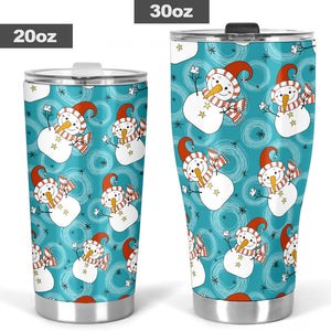 Snowman Chirstmas Pattern Tumbler