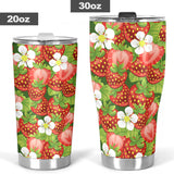 Strawberry Leaves Flower Pattern Tumbler