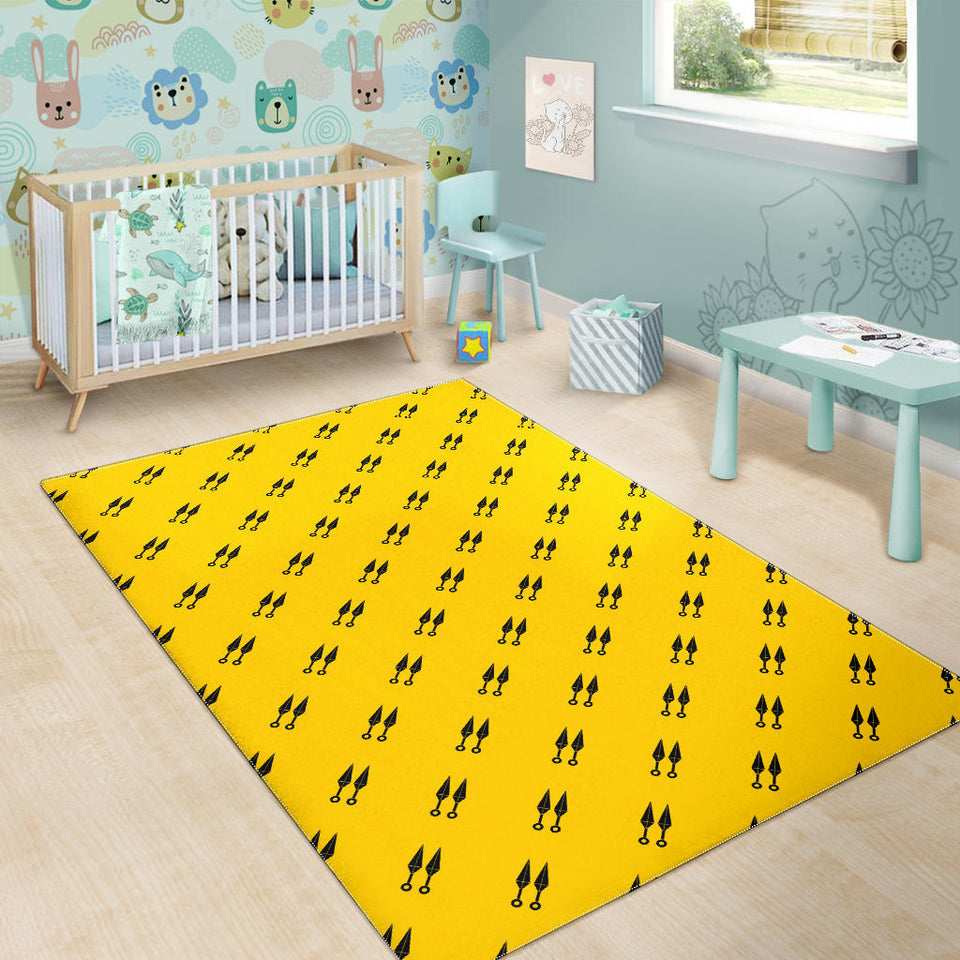 Ninja Weapon Pattern Area Rug