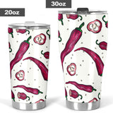 Red Chili Pattern background Tumbler