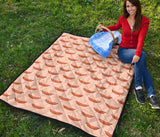 Sausage Pattern Print Design 01 Premium Quilt