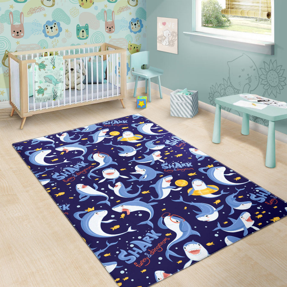 Shark Funny Pattern Area Rug